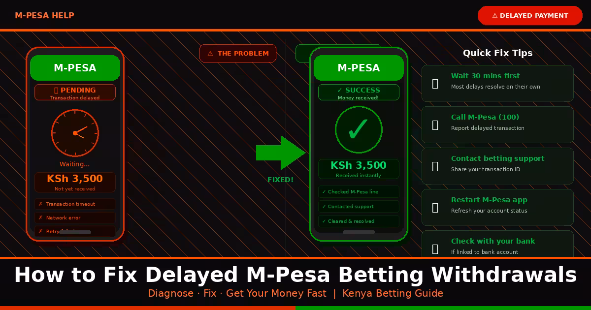 How to Fix Delayed M Pesa Betting Withdrawals